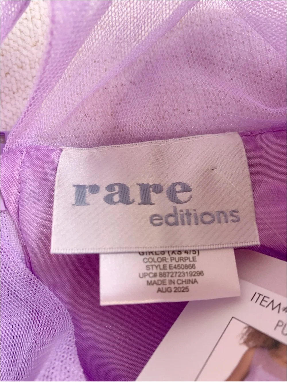Rare Edition Girls Lavender sleeveless butterfly Tulle Party Dress